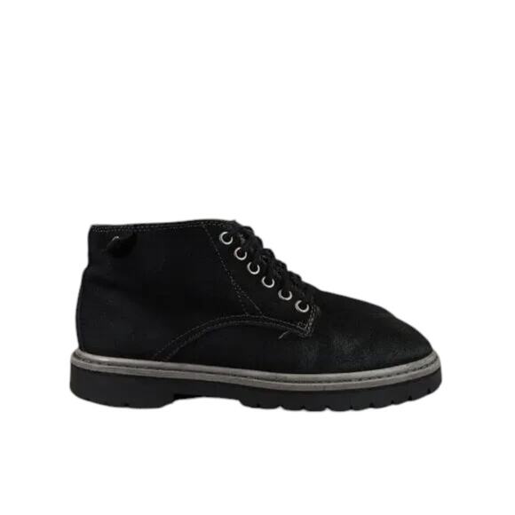 Skechers Shoes Womens 7.5 Boots Leather Work Combat Lace Up Black Classic Rugged - Picture 1 of 12